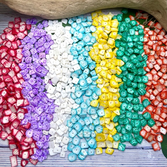 NEW Rainbow Multi Colors Puka Shell Beads Jewelry Making Lot DIY Nautical Beach - Picture 13 of 16